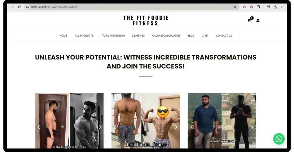 The Fit Foodie Fitness website